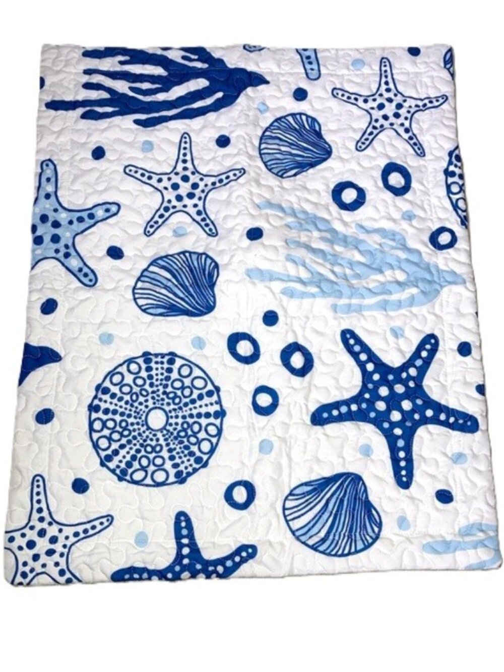 Love's Cabin Nautical Quilted Pillow Cover Coastal Beach Ocean Standard Size